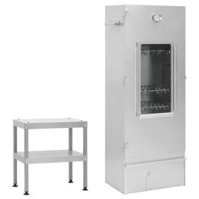 BBQ Oven Smoker with Table Galvanized Steel