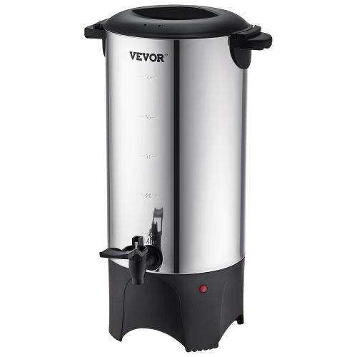 coffVEVOR Commercial Coffee Urn 50 Cup Stainless Steel Coffee Dispenser Fast Brew