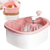 Fruit Vegetable Cleaning Device Salad Manual Washing Spinner with Brush Hand Crank Fruit Washing Machine with Bowl Kitchen Gadget