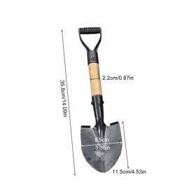 Outdoor Children Digging Shovel Metal Digging Sand Shovel With Wooden Handle Kids Mini Beach Garden Snow Shove