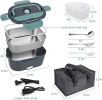Electric Lunch Box Food Warmer - Herrfilk Portable Food Heater for Car & Home