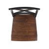 Roshan Farmhouse Acacia Wood Dining Chairs, Black / Walnut