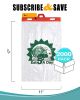 Pack of 2000 Low Density Produce Bags 11 x 17 + 2 LP. Ultra Thin Polyethylene Bags on headers 11x17. Printed Eat 5 A Day. 0.55 Mil Thickness. Clear Pl
