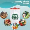 Pack of 2000 Low Density Produce Bags 11 x 17 + 2 LP. Ultra Thin Polyethylene Bags on headers 11x17. Printed Eat 5 A Day. 0.55 Mil Thickness. Clear Pl