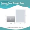 Pack of 250 Freezer Food Storage Bags 14 x 20. Utility Roll Bags 14x20. Thickness 15 Micron. Plastic Bags for Storing and Transporting. Ideal for Indu