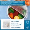 1000 Pack Disposable Bowl Cover 30 Inch Size Clear Plastic Bowl Covers with Elastic Band. LDPE Plastic Covers for Bowls; Plates and Food Cover. Elasti