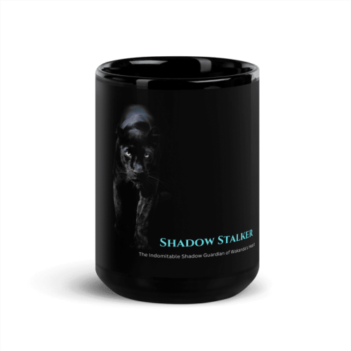 Black Panther Prowl Black Glossy Mug Design By HadiArts
