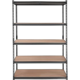 VEVOR Storage Shelving Unit, 5-Tier Adjustable, 2000 lbs Capacity, Heavy Duty Garage Shelves Metal Organizer Utility Rack, Black (default: default)