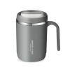 1pc Stainless Steel Cups With Lid; 16 Oz 304 Stainless Steel Tumblers Durable Coffee Mug With Splash Proof Sliding Lid; Drink With Lid Open; Plastic H